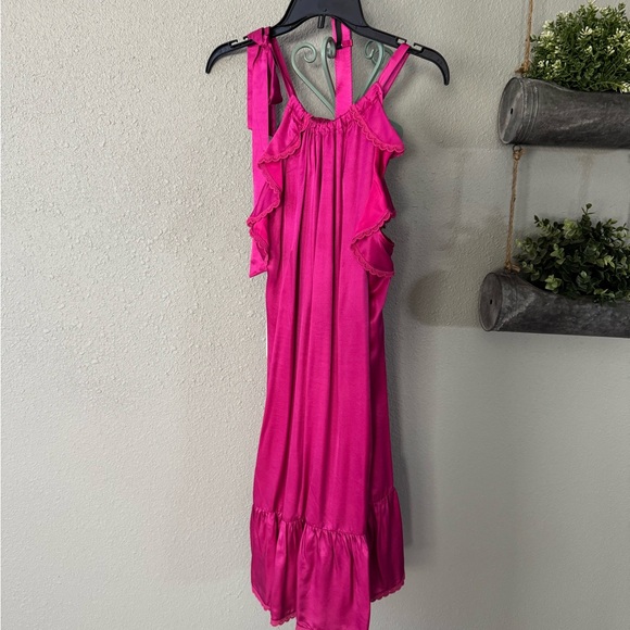 Hale Bob Fuchsia Ruffle Dress size M NWOT - Picture 3 of 5